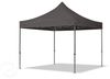 3x3 m Faltpavillon, PREMIUM Stahl 40mm, Seitenteile mit Panoramafenstern, dunkelgrau Bild 2