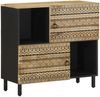 Sideboard, Kommode 80x33,5x75 cm Raues Mangoholz Bild 2