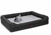 RAIKOU Hundematte Hundebett mit Abnehmbarem Kissen, Schlafplatz Hundesofa Tierbedarf, 100% Polyester, gepolstertes waschbares, mit Hundekissen Bild 2