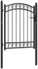 vidaXL Zauntor EMMEN mit Bogenabschluss Stahl 100 x 98,5 cm Schwarz 146369 Bild 2