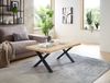 Couchtisch >Chris X< in Eiche, schwarz, Eiche massiv, Metall - 110x47x70 (BxHxT) Bild 3