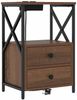 vidaXL Nachttisch Braun Eichen-Optik 40 x 31 x 60 cm Holzwerkstoff 859568 Bild 2