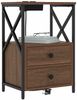 vidaXL Nachttisch Braun Eichen-Optik 40 x 31 x 60 cm Holzwerkstoff 859568 Bild 3