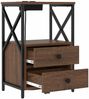 vidaXL Nachttisch Braun Eichen-Optik 40 x 31 x 60 cm Holzwerkstoff 859568 Bild 5