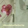 KEAYOO Bettwäsche Blumenbettwäsche 135x200 cm Bettbezug 80x80 cm Kissenbezug, 2 teilig, Roten Grün Baumwolle Bettwäsche mit Reißverschluss Bild 3