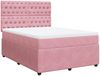 vidaXL Boxspringbett mit Matratze Rosa 140x190 cm Samt 3292345 Bild 2