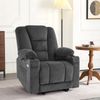 MCombo Relaxsessel mit Liegefunktion, Massage & Wärmefunktion, USB & Getränkehalter, Stoff Dunkelgrau, 94 x 90 x 105 cm Bild 2