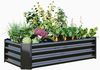 VERFARM Hochbeet-Set aus Verzinktem Metall 120x60x30 cm Schwarz Bild 3