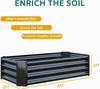 VERFARM Hochbeet-Set aus Verzinktem Metall 120x60x30 cm Schwarz Bild 5