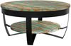 Couchtisch, Sofatisch mit Ablage Altholz Massiv 65x32 cm Bild 2
