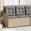 vidaXL Gartenbank Verstellbar mit Kissen Beige Poly Rattan 368949 Bild 1