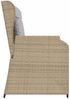 vidaXL Gartenbank Verstellbar mit Kissen Beige Poly Rattan 368949 Bild 5