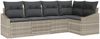 vidaXL Gartensofa-set mit Kissen 5 pcs Hellgrau Poly-Rattan 3355391 Bild 2