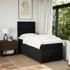 vidaXL Boxspringbett mit Matratze Schwarz 100x200 cm Stoff 3292708 Bild 4