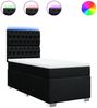 vidaXL Boxspringbett mit Matratze Schwarz 100x200 cm Stoff 3292708 Bild 2
