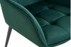 CLP 2er Set Esszimmerstuhl Ferndale, Sessel mit gepolstertem Samtbezug,dunkelgrün Bild 4