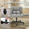 Leawin Drehstuhl Bürostuhl ergonomisch mit Rollen & klappbaren Armlehnen, Breiter Schreibtischstuhl mit Air-Lordosenstütze, 150 kg Bild 4