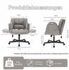 Leawin Drehstuhl Bürostuhl ergonomisch mit Rollen & klappbaren Armlehnen, Breiter Schreibtischstuhl mit Air-Lordosenstütze, 150 kg Bild 3