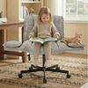 Leawin Drehstuhl Bürostuhl ergonomisch mit Rollen & klappbaren Armlehnen, Breiter Schreibtischstuhl mit Air-Lordosenstütze, 150 kg Bild 2