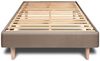 Bett mit gefüttertem Kopfteil – Samtstoff - 90 x 200 cm Bild 3