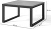 Selsey ‘Dywilly’ Gartentisch, Betonoptik / graues Gestell, 60x60 cm Bild 3