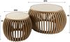 KAWOLA Couchtisch ATUEL Set 2-tlg. Keramik weiß 40 x 75 x 75 cm Bild 4