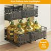 BlingBin Küchenorganizer-Set Teleskopschublade, Ausziehbare Schublade Küche Organizer Schrank, (1 Stück Erweiterbar Küchenschublade mit Kleber, 1-tlg, Produktabmessungen: 32.5-49.5L x 39B x 16.5H cm), Schubladen-Aufbewahrungsregale für Küche, Ohne Bohr... Bild 2