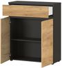 Kommode vito Mayor, Holzwerkstoff, Schwarz, Holzfarben, 78 x 95 x 34 cm Bild 3