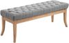 CLP Sitzbank Ramses Stoff antik-hell mit hochwertiger Polsterung,grau 120 cm Bild 2