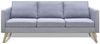 vidaXL Sofa 3-Sitzer Stoff Hellgrau 242219 Bild 3