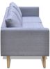 vidaXL Sofa 3-Sitzer Stoff Hellgrau 242219 Bild 4