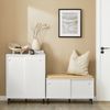 SoBuy FSR116-W Schuhbank, MDF, Lackiert, Weiß, 85 x 49 x 37 cm Bild 2
