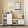 SoBuy FSR116-W Schuhbank, MDF, Lackiert, Weiß, 85 x 49 x 37 cm Bild 5