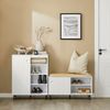 SoBuy FSR116-W Schuhbank, MDF, Lackiert, Weiß, 85 x 49 x 37 cm Bild 4