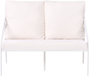 Lounge Set mit Tisch 4-Sitzer USTICA Weiß Metall Bild 4