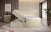 Boxspringbett Carlotta mit LED, Stauraum und USB (Samt) 180x200 Beige H2 (bis 70kg) Bild 4