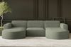 Kaiser Möbel Ecksofa Sofa U form, Couch U form MODENA U STUDIO stoff Neve, Poso, Quelle Bild 5