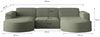 Kaiser Möbel Ecksofa Sofa U form, Couch U form MODENA U STUDIO stoff Neve, Poso, Quelle Bild 3