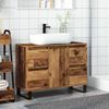 vidaXL Waschbeckenunterschrank Altholz-Optik 80x33x60 cm Holzwerkstoff 857238 Bild 3