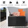 COSTWAY Auflagenbox Rattan Sitzbank 335L, mit Doppeltüren & Ablage, 115x60x65cm Bild 3