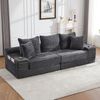 4-Sitzer Sofa B 273 x T 98 x H 87 cm aus Cord, frei kombinierbar mit Schlaffunktion Bild 3