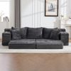 4-Sitzer Sofa B 273 x T 98 x H 87 cm aus Cord, frei kombinierbar mit Schlaffunktion Bild 2