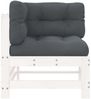 vidaXL Ecksofas mit Kissen 2 Stk. Weiß Massivholz Kiefer 825682 Bild 5