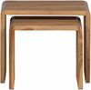 Beistelltisch Jasmijn aus recyceltem Teakholz, modern und handgefertigt, 2er-Set in Natur Bild 2