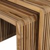 Beistelltisch Jasmijn aus recyceltem Teakholz, modern und handgefertigt, 2er-Set in Natur Bild 5