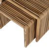 Beistelltisch Jasmijn aus recyceltem Teakholz, modern und handgefertigt, 2er-Set in Natur Bild 4