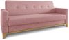 Sofa Wood mit Schlaffunktion - Schlafsofa mit Bettkasten, Bettsofa, Massivholz, Polstersofa mit Holzfüße (Pink (Twist 16)) Bild 2