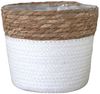 Grafelstein Blumentopf Pflanzkorb BREEZY weiß mit braunem Rand D20cm Pfla Bild 2