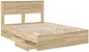 vidaXL Bettrahmen Sonoma-Eiche 140 x 200 cm Ingenieurs Holz 3409849 Bild 5
