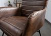 Stuhl Echtleder 62x62x84 dunkelbraun IRON LABEL #06 Bild 5